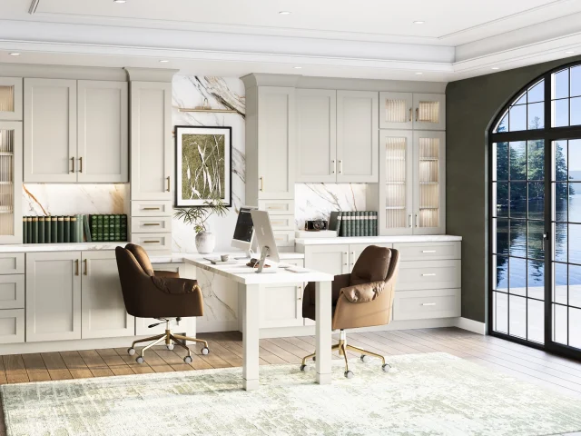 Brooklyn Pearl home office cabinetry
