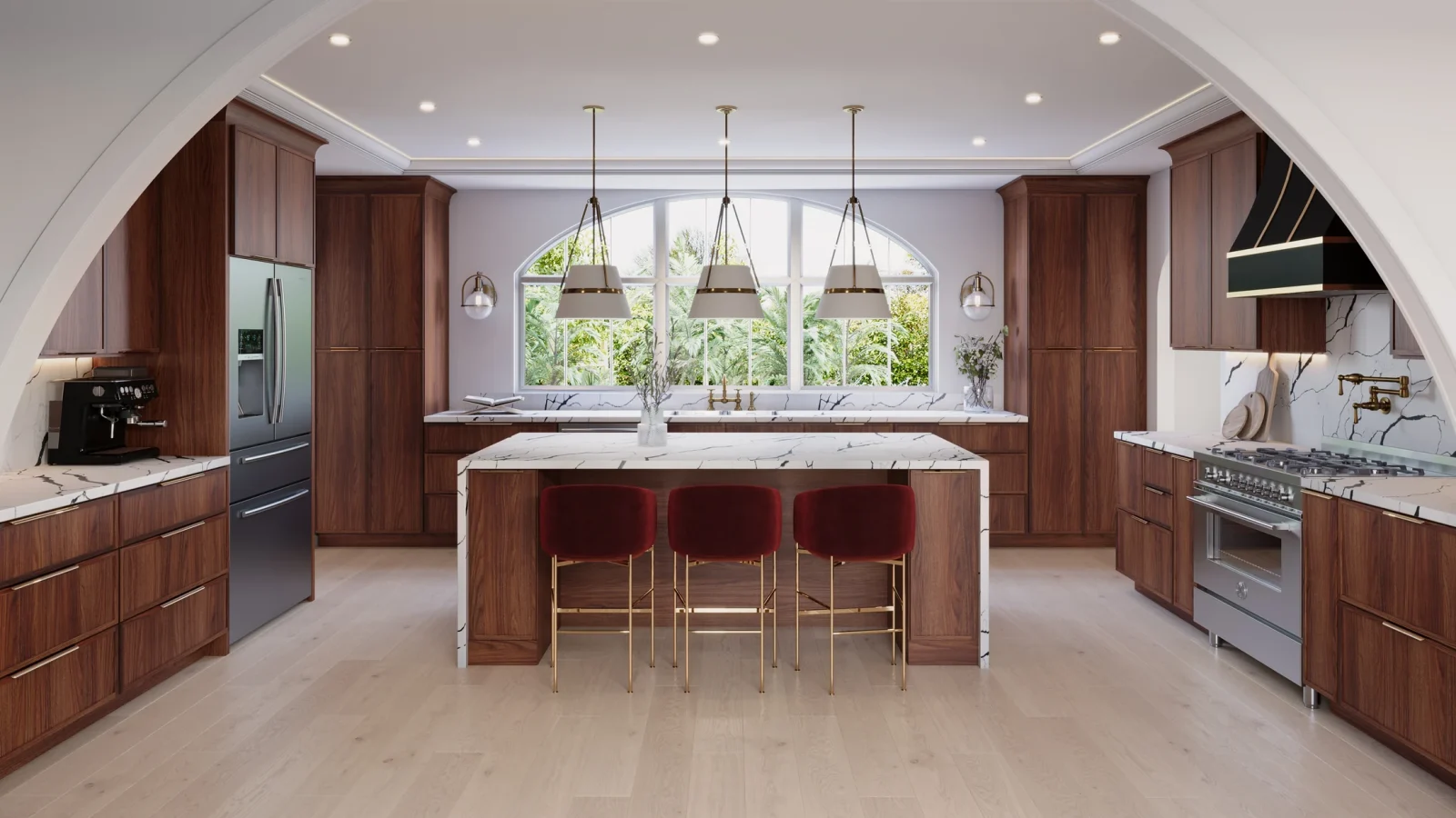 OSLO Classic Walnut Slim Shaker kitchen cabinets