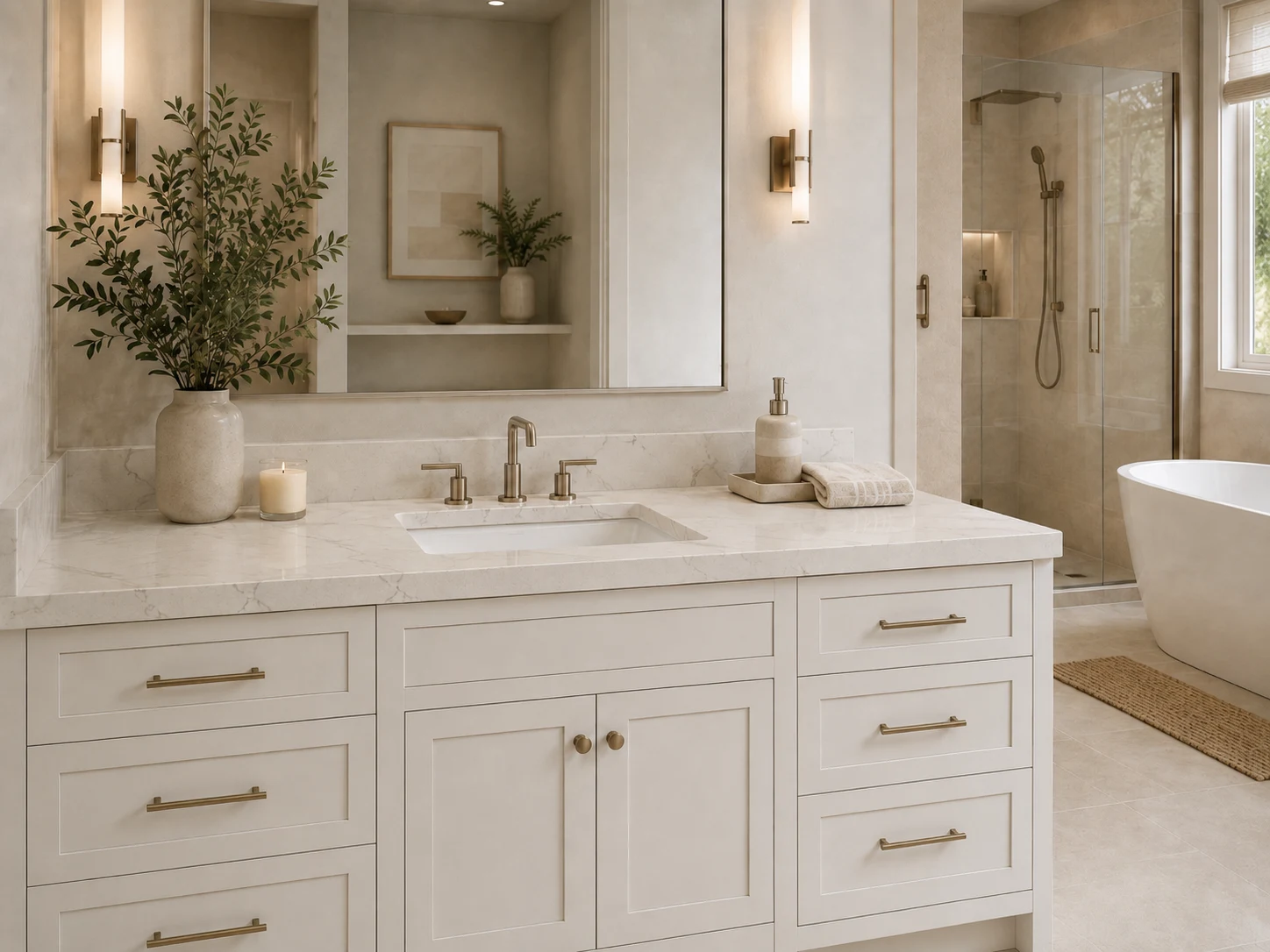 Bathroom vanity with countertop
