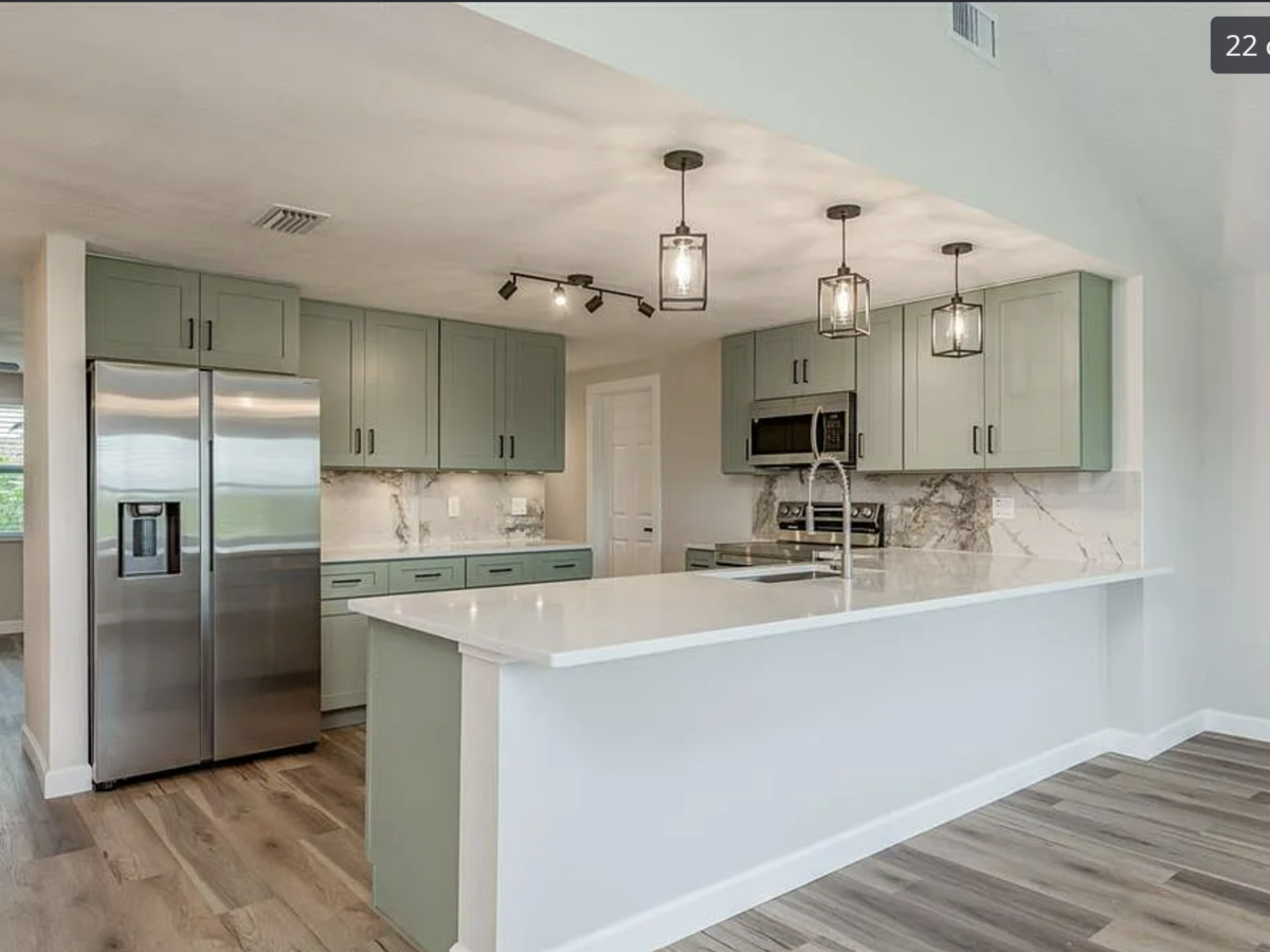 Completed ZEUS kitchen cabinetry project in Windermere, Florida — view 2