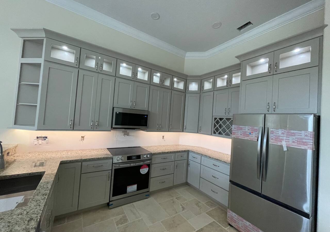 Completed ZEUS custom cabinetry project assigned to Horizon West service area